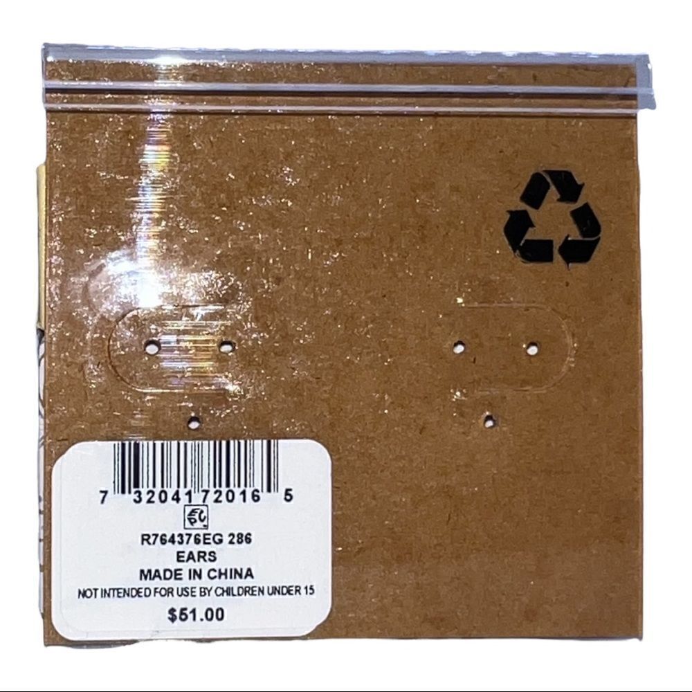 RACHEL Rachel Roy Gold-Tone Pink Crystal Double Flower Statement Earrings New - Picture 7 of 7